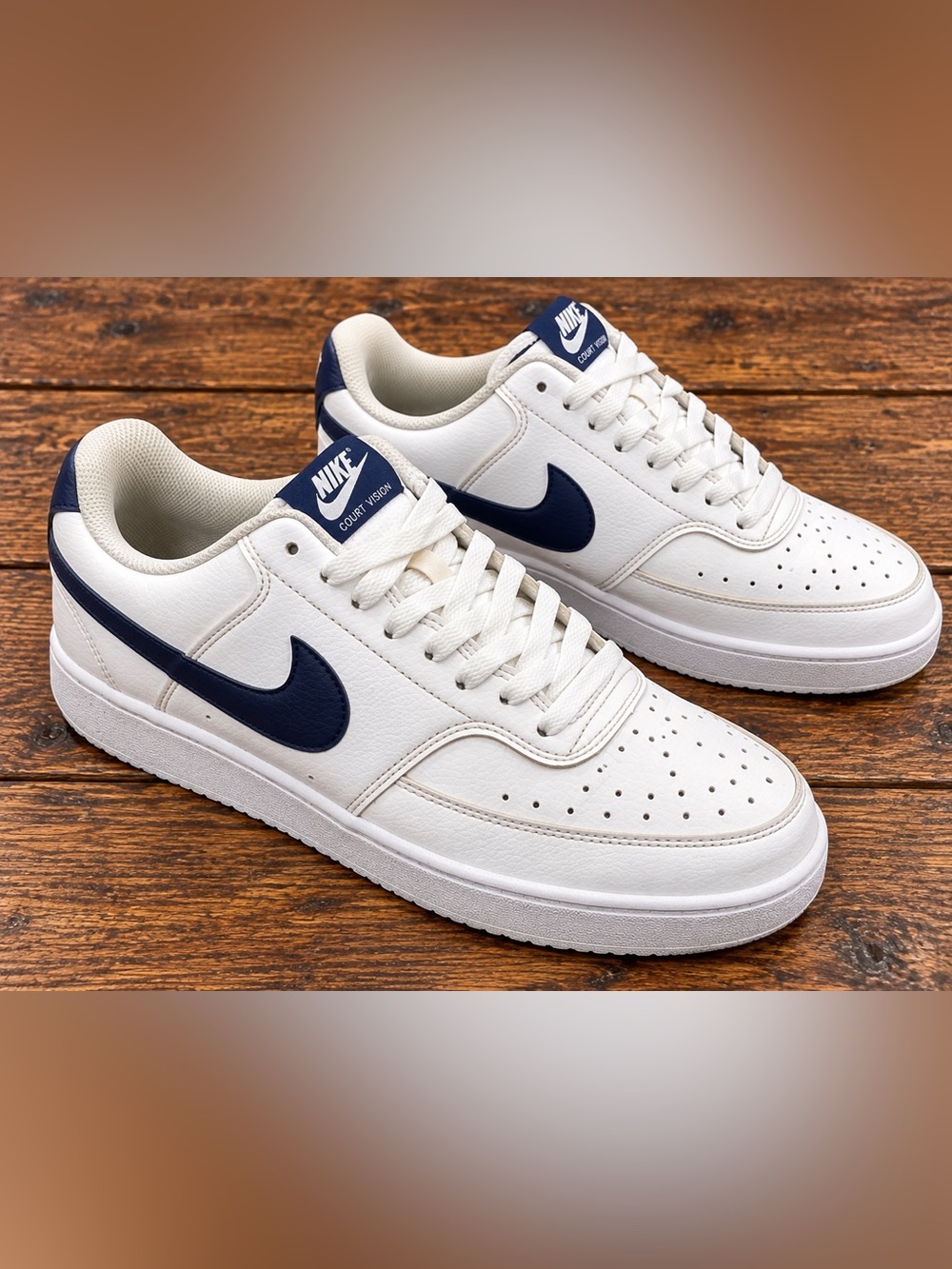 👟 Nike Court Vision Low – White/Navy – Men’s 11
